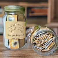 Color-Coded Handmade Bible Verses Jar - 67 Crafted Bible Verses About Emotions and Feelings | Godly Gift of Christ Display