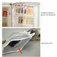 10Pcs Kitchen Fresh Zip lock Bag Reusable Mason Jar Jars superbmall