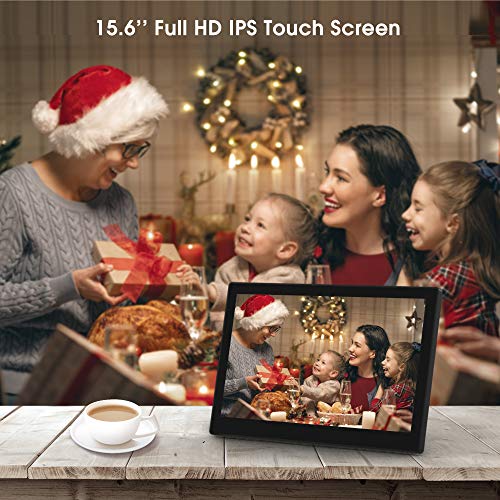 15.6" WiFi Digital Photo Frame with Touch Screen & Instant Share via App, Email, Cloud  TMGDeals.com