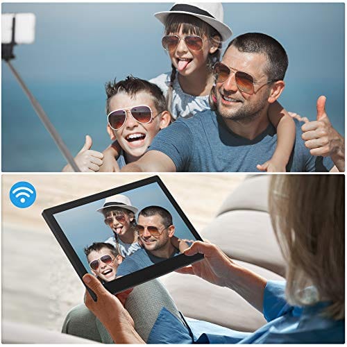 15.6" WiFi Digital Photo Frame with Touch Screen & Instant Share via App, Email, Cloud  TMGDeals.com
