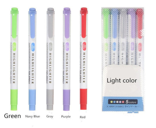 25 Colors Double-Headed Highlighter Pens - Mildliner Fluorescent Art Markers for School & Office Supplies