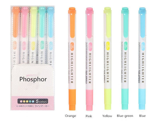 25 Colors Double-Headed Highlighter Pens - Mildliner Fluorescent Art Markers for School & Office Supplies