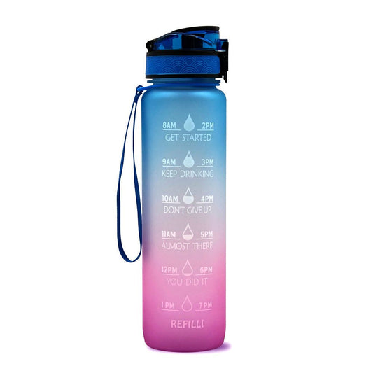 1L Tritan Water Bottle with Time Marker, Bounce Cover
