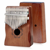 17-Key Kalimba Thumb Piano - Mahogany Wood Finger Mbira Keyboard Musical Instrument  ebasketonline