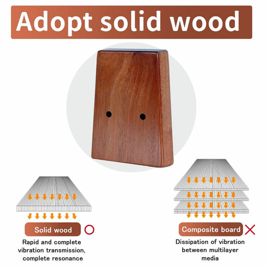 17-Key Kalimba Thumb Piano - Mahogany Wood Finger Mbira Keyboard Musical Instrument  ebasketonline
