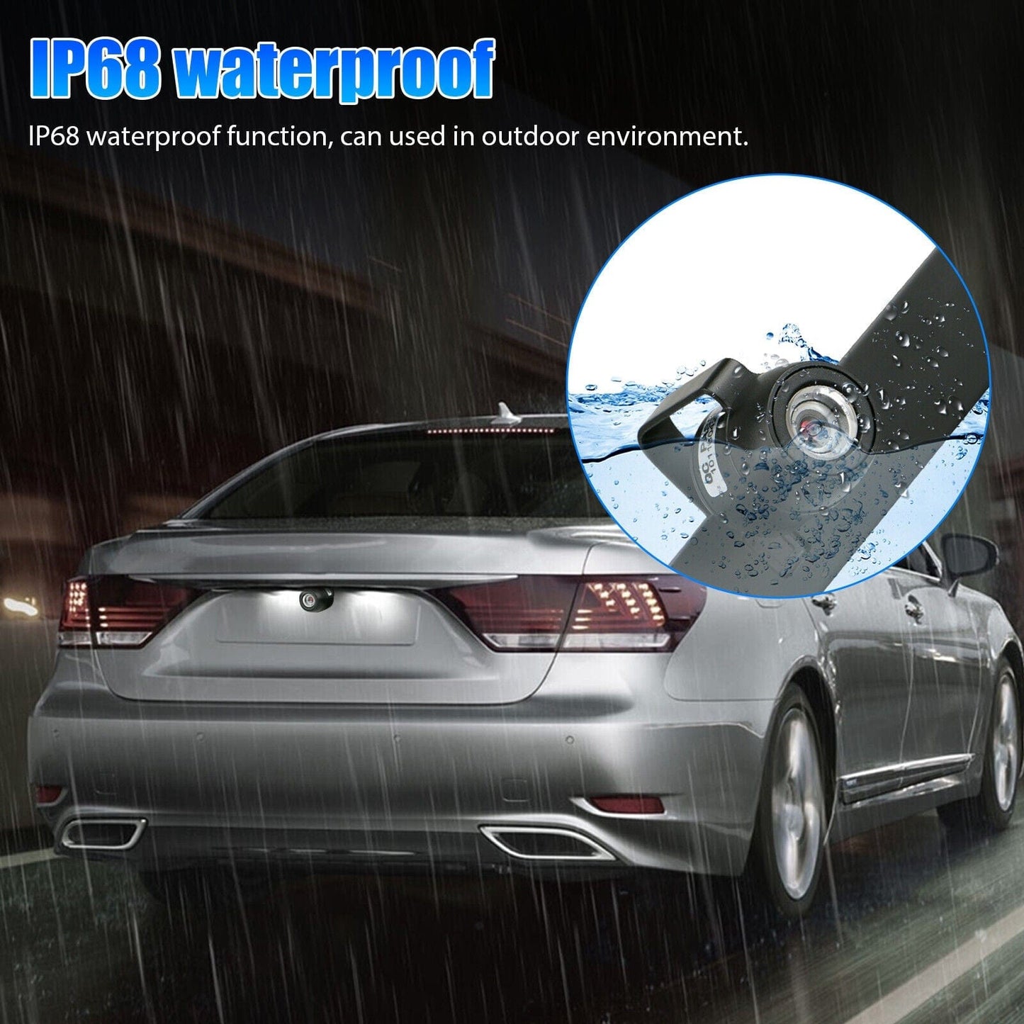 170° HD Car Rear View Camera with Night Vision - Waterproof Backup Reverse Parking Cam  ebasketonline