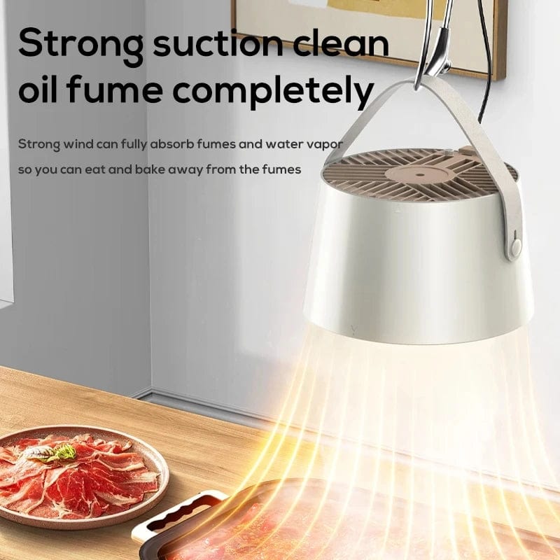2024 Compact Portable Desktop Exhaust Fan: USB-Charged Mini Kitchen Hood Extractor for Barbecue & Cooking Accessories CJ