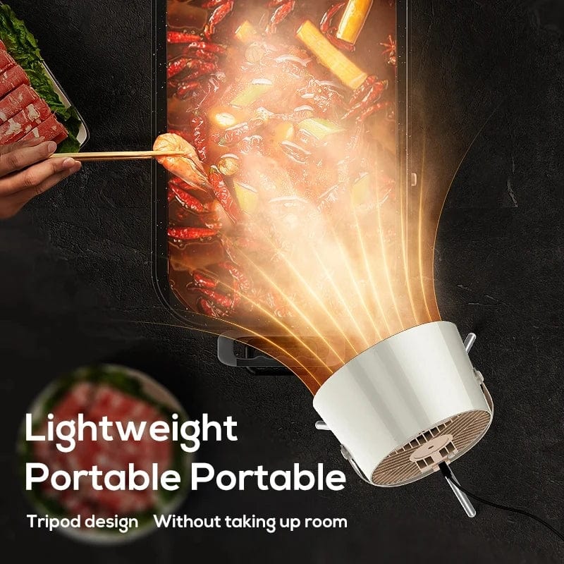 2024 Compact Portable Desktop Exhaust Fan: USB-Charged Mini Kitchen Hood Extractor for Barbecue & Cooking Accessories CJ