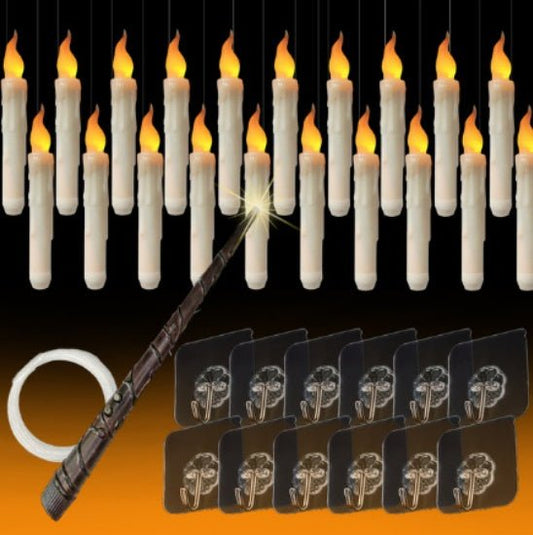 20 LED Halloween Long Candles with Magic Stick Remote Control