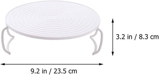 2PCS Microwave Steaming Rack Plate Covers - Plastic Steamer Food Tray Shelf for Oven, Pressure Cooker, and More  AMZ