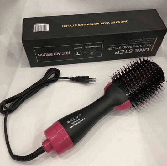3-in-1 Multifunctional Hot Air Comb: Hair Dryer, Curler & Straightener Styling Tool Accessories CJ