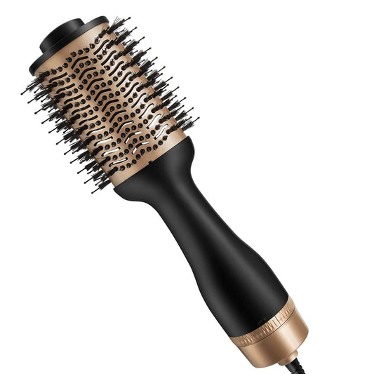 3-in-1 Multifunctional Hot Air Comb: Hair Dryer, Curler & Straightener Styling Tool Accessories CJ Gold
