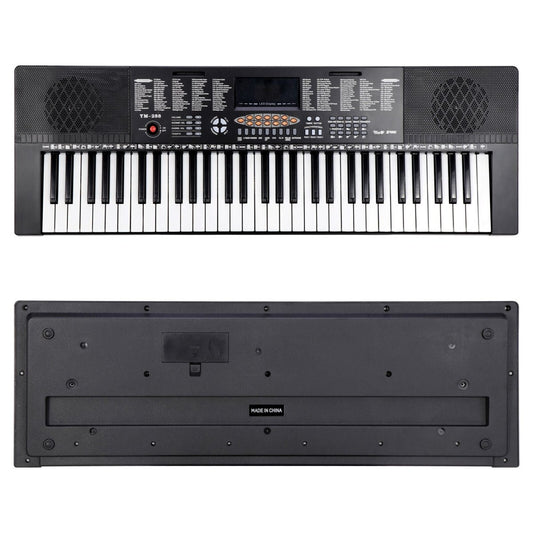 61-Key Electronic Keyboard Piano Bundle with Stool, Headphones, Microphone, and Stand