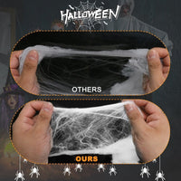 Super Stretch 1000 Sqft Halloween Spider Web Decoration with Fake Spiders