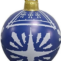 60CM Inflatable Christmas Ornament Ball - Giant Outdoor PVC Decoration for Festive Xmas Trees