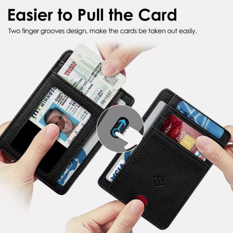 Minimalist Men's Wallet with RFID Protection and Coin Pocket
