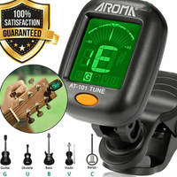 LCD Clip-On Chromatic Tuner for Guitar, Bass, Violin, Ukulele