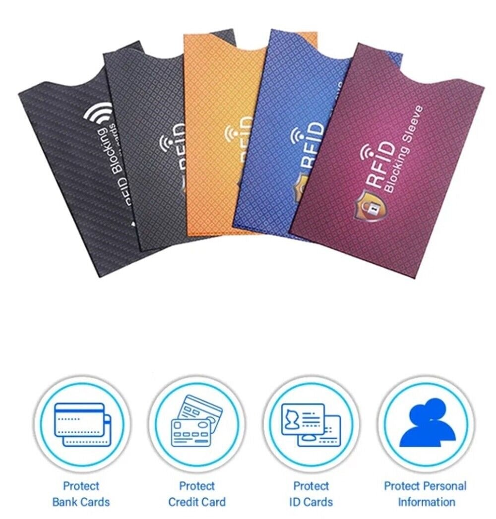 15-Pack RFID Blocking Sleeves – Credit Card & Passport Theft Protection Holders