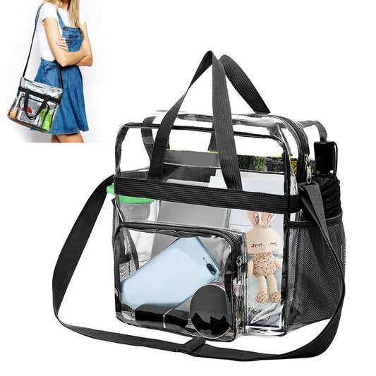 Clear PVC Tote Bag for Women – Stadium Approved Transparent Handbag