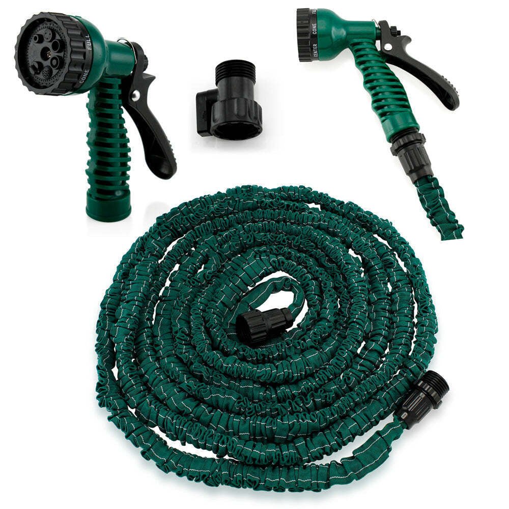 Expandable Flexible Garden Water Hose with Spray Nozzle – 25FT, 50FT, 75FT, 100FT