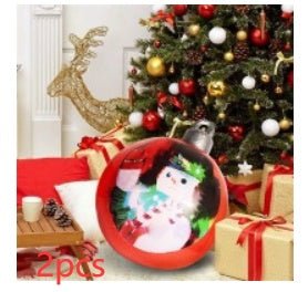60CM Inflatable Christmas Ornament Ball - Giant Outdoor PVC Decoration for Festive Xmas Trees