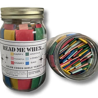Color-Coded Handmade Bible Verses Jar - 67 Crafted Bible Verses About Emotions and Feelings | Godly Gift of Christ Display