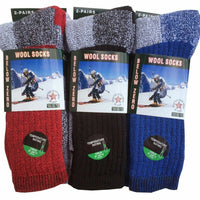 3 Black, 1 Red, 1 Grey, 1 Roya... / 9-11 6 Pairs Men'S Wool Socks Warm Thermal Socks Insulated Cold Weather Winter Socks