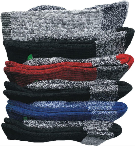 6 Pairs Men'S Wool Socks Warm Thermal Socks Insulated Cold Weather Winter Socks  ebay
