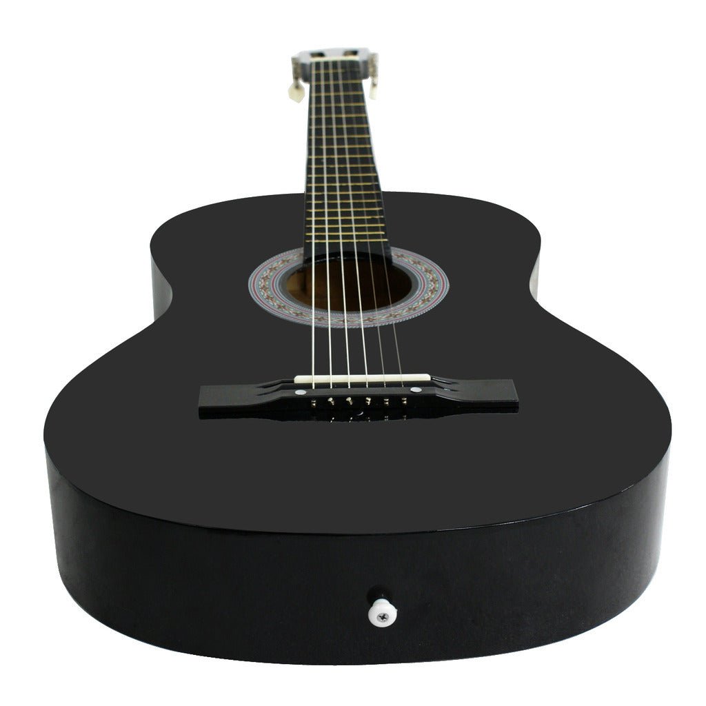 38" Full Size Acoustic Guitar Adult GIGBAG STRAP TUNER Beginner BLACK Child