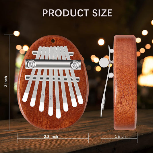 8-Key Mini Kalimba Pendant - Exquisite Finger Thumb Piano Accessory