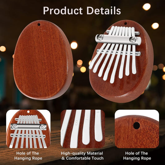 8-Key Mini Kalimba Pendant - Exquisite Finger Thumb Piano Accessory