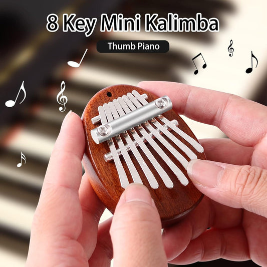 8-Key Mini Kalimba Pendant - Exquisite Finger Thumb Piano Accessory