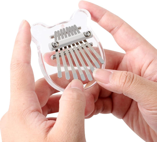 Bearclear 8-Key Mini Kalimba Pendant - Exquisite Finger Thumb Piano Accessory