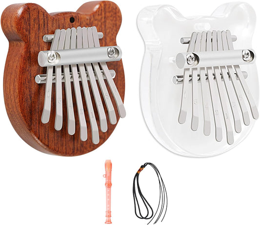 Bearclearr 8-Key Mini Kalimba Pendant - Exquisite Finger Thumb Piano Accessory