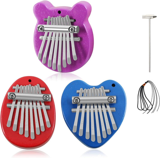 Woodrc-3 8-Key Mini Kalimba Pendant - Exquisite Finger Thumb Piano Accessory