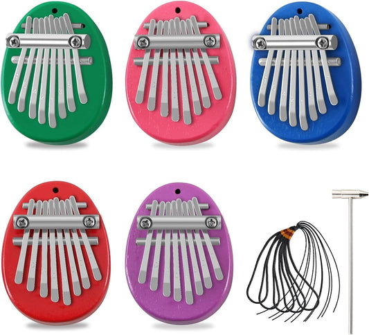 Woodrc-5 8-Key Mini Kalimba Pendant - Exquisite Finger Thumb Piano Accessory