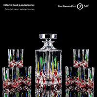 Painted Crystal Glass Liquor Glass Set