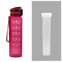 1L Tritan Water Bottle with Time Marker, Bounce Cover
