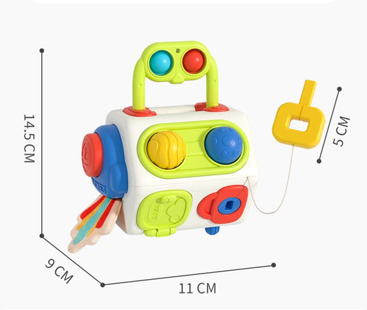 English Color Box 9-in-1 Busy Cube - Montessori Sensory Toys for Babies and Toddlers (1-3 Years Old)