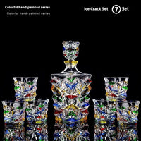 Painted Crystal Glass Liquor Glass Set