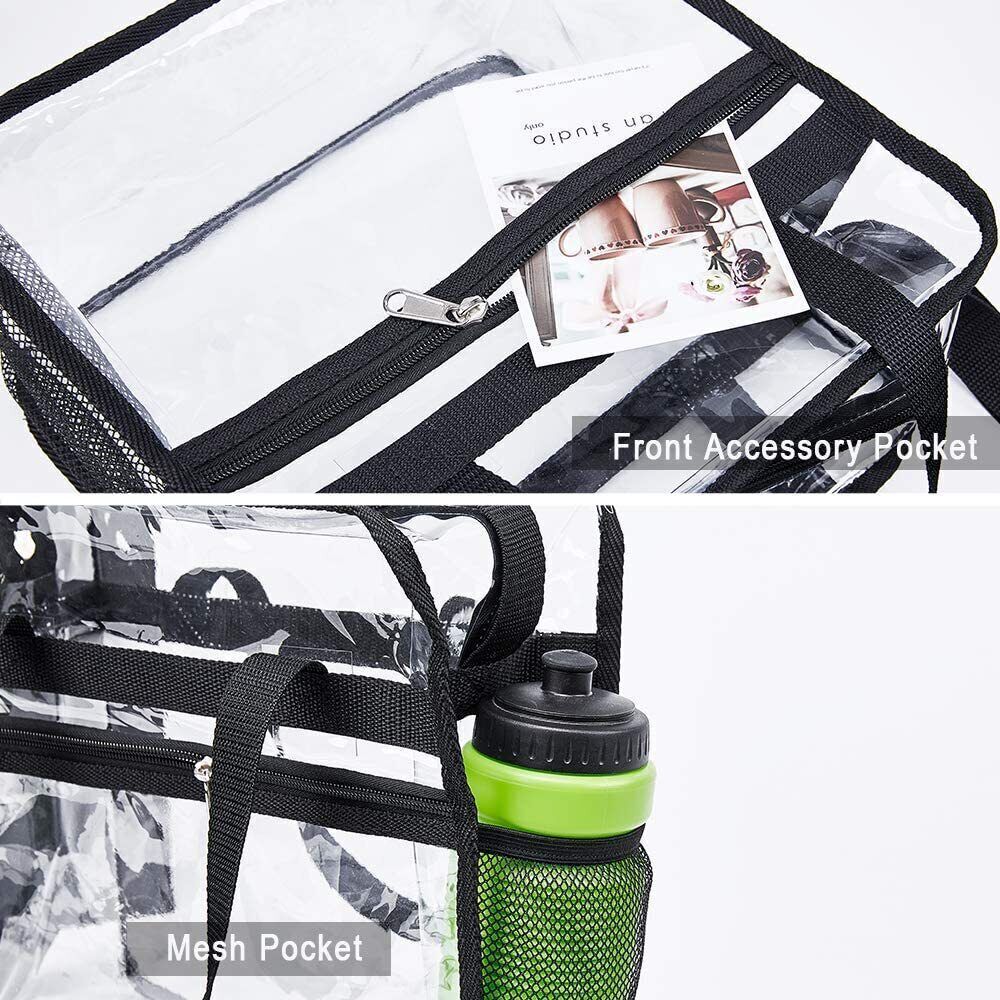 Clear PVC Tote Bag for Women β Stadium Approved Transparent Handbag
