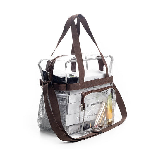 Clear PVC Tote Bag for Women – Stadium Approved Transparent Handbag
