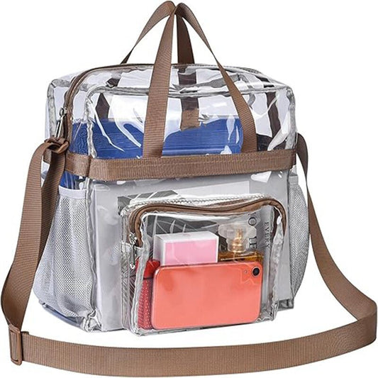 Clear PVC Tote Bag for Women – Stadium Approved Transparent Handbag
