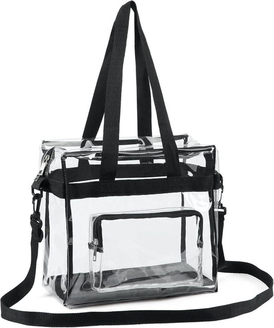 Clear PVC Tote Bag for Women – Stadium Approved Transparent Handbag
