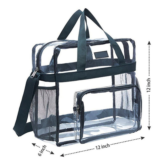 Clear PVC Tote Bag for Women – Stadium Approved Transparent Handbag