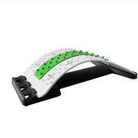 Green white / Acupuncture Adjustable Back Stretcher and Massager for Neck, Waist, Lumbar, and Cervical Spine Support and