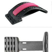 Red / Four gears adjustable Adjustable Back Stretcher and Massager for Neck, Waist, Lumbar, and Cervical Spine Support anlief