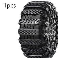 Black 1PCs Automobile Emergency General-purpose Snow Cleat Tire Chain