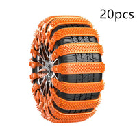 Yellow 20 Pack Automobile Emergency General-purpose Snow Cleat Tire Chain