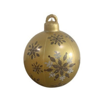 60CM Inflatable Christmas Ornament Ball - Giant Outdoor PVC Decoration for Festive Xmas Trees